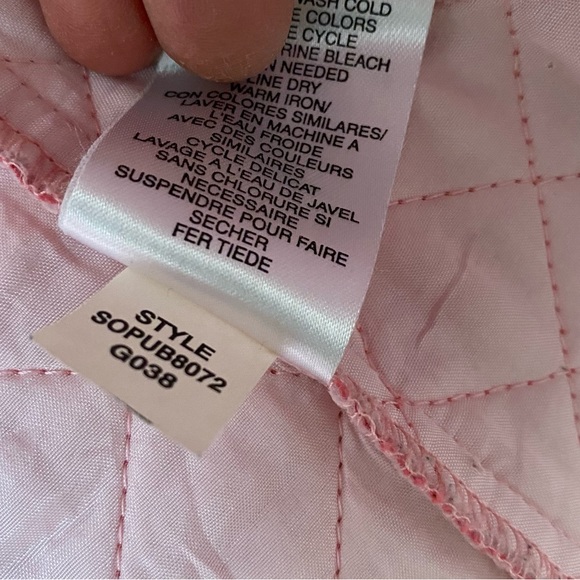 SIGRID OLSEN SPORT Mauve Pink Quilted Snap Front Jacket Size Small/Petite - Picture 7 of 7